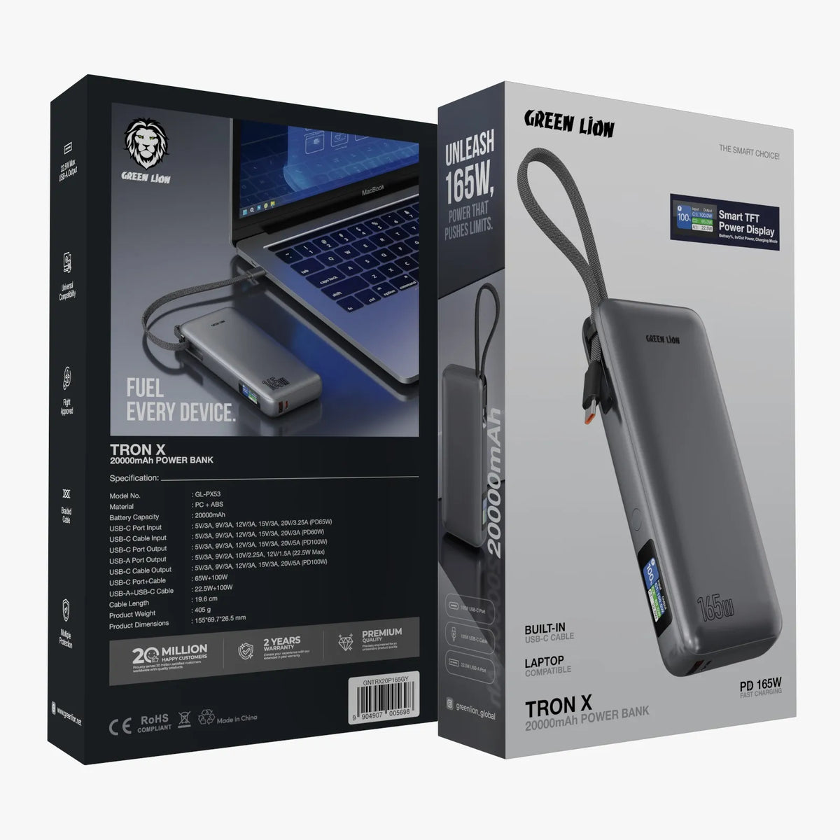 Green Lion Tron X Power Bank 20000mAh PD 165W – Image 2