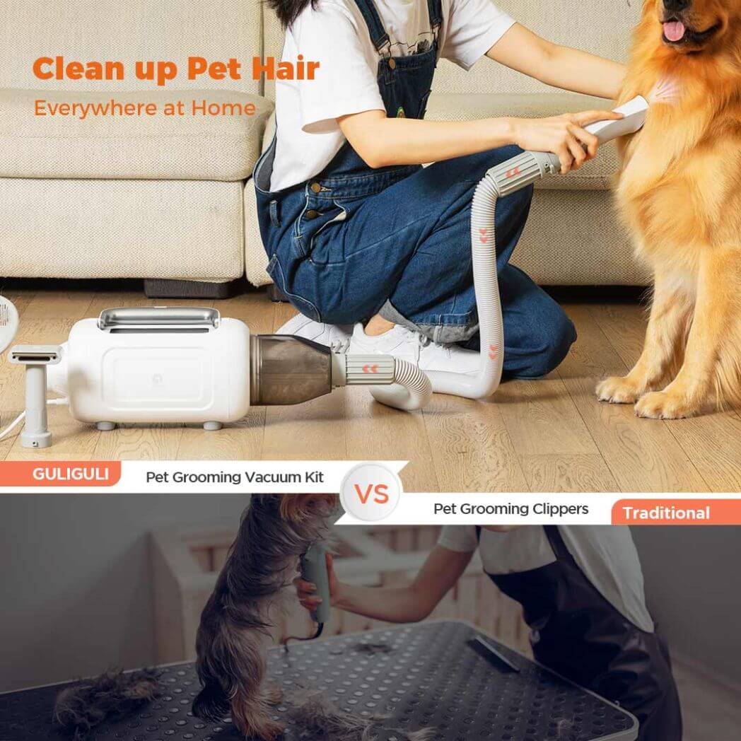GULIGULI Shark 7-in-1 Pet Grooming Kit & Vacuum & Dryer – Image 5