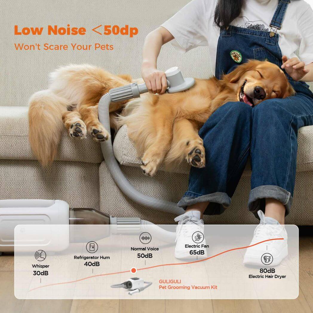 GULIGULI Shark 7-in-1 Pet Grooming Kit & Vacuum & Dryer – Image 7