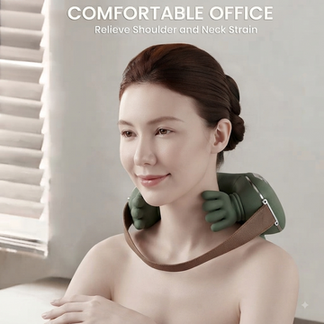 Cordless Neck & Shoulder Massager – Heated Relaxation Pillow