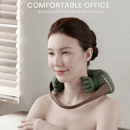 Cordless Neck & Shoulder Massager – Heated Relaxation Pillow