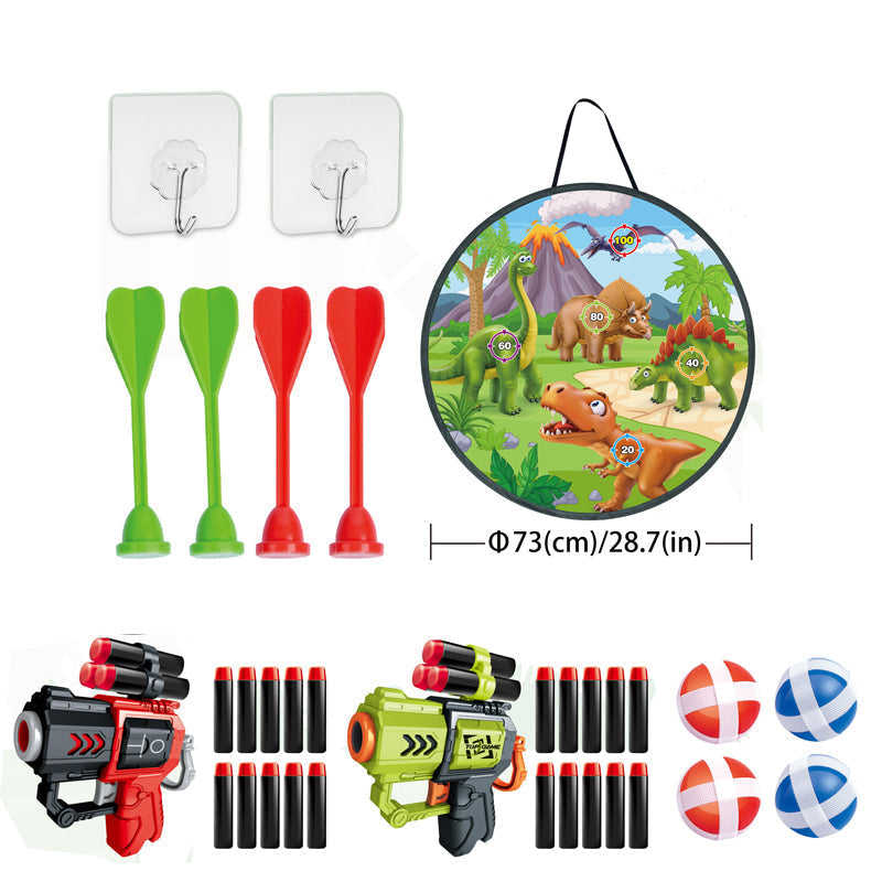 Dinosaur Shooting Practice Toy Set with Foam Dart Blasters – Fun Target Game for Kids – Image 3