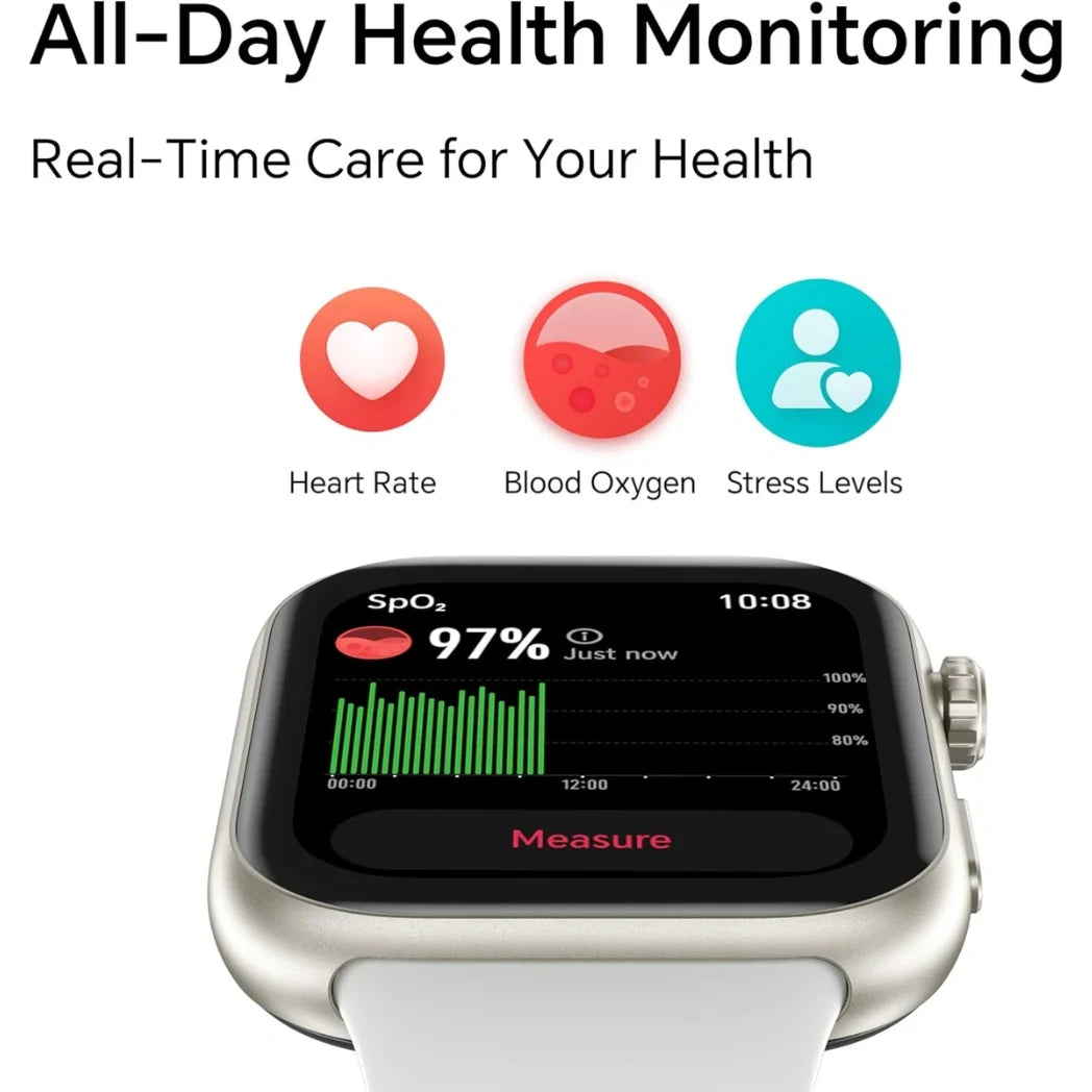 HONOR Choice Watch 2i Smartwatch 1.85 Inch AMOLED Bluetooth Calling 14 Day Battery Black – Image 4
