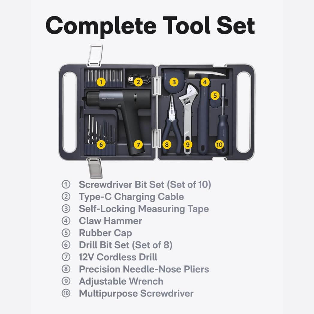 HOTO 12v Brushless Drill Kit – Image 2