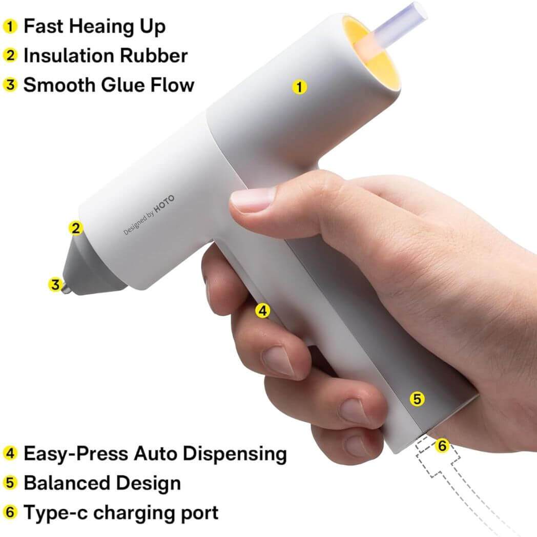 HOTO Glue Gun – Auto Dispensing Easyflow Hot Glue Gun with Glue Sticks – Image 2