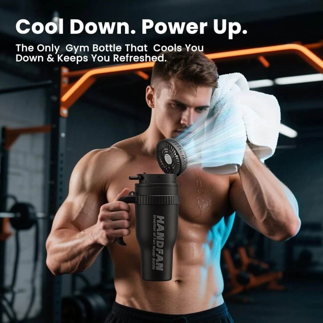 HandFan M440 Portable Water Smart Bottle with Fan – Image 2