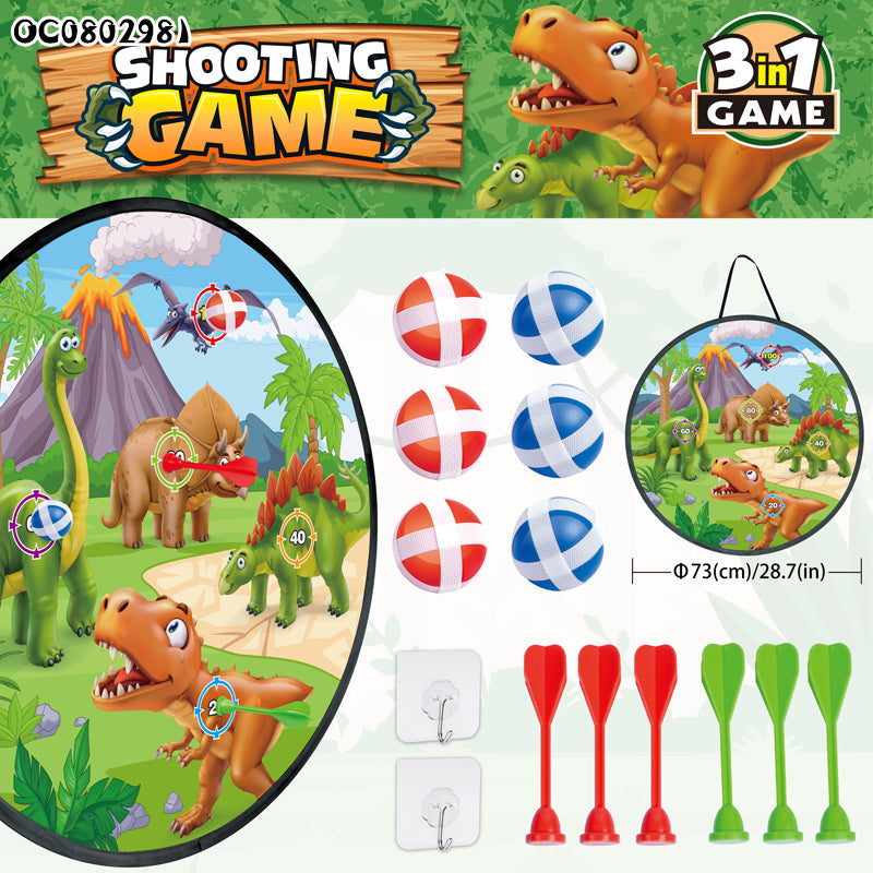 Dinosaur Shooting Practice Toy Set with Foam Dart Blasters – Fun Target Game for Kids – Image 6