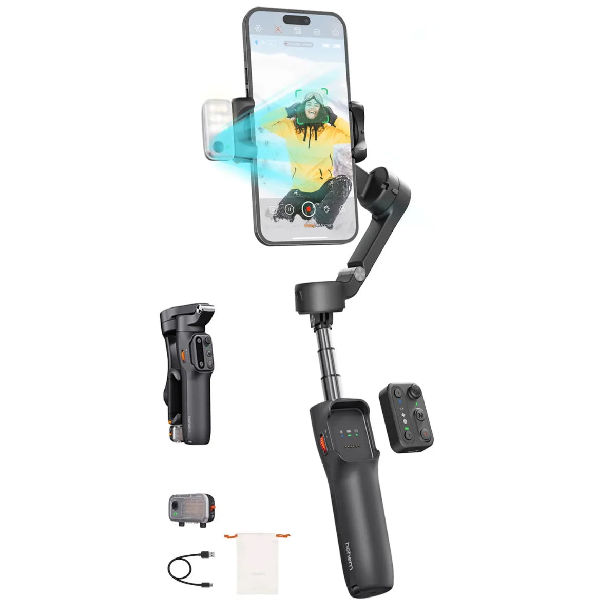 Hohem iSteady V3 Foldable Gimbal Stabilizer – AI Tracker & Remote – Image 2
