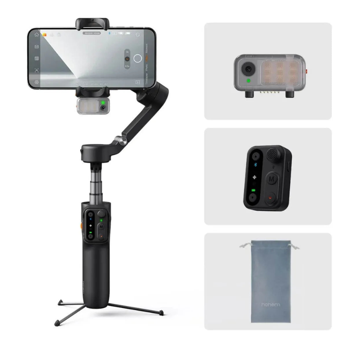Hohem iSteady V3 Foldable Gimbal Stabilizer – AI Tracker & Remote – Image 3