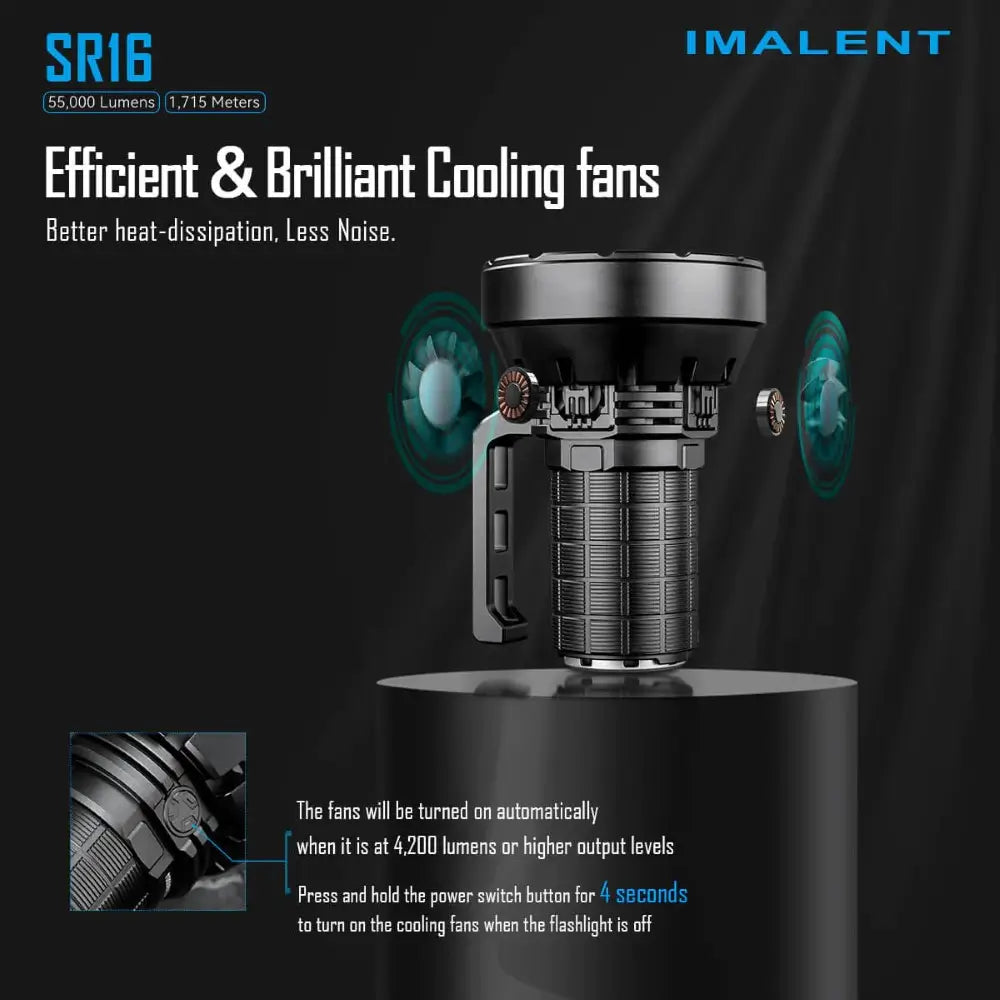 IMALENT SR16 Rechargeable Flashlight – 55, 000 Lumens Super Bright LED Flashlight – Image 5
