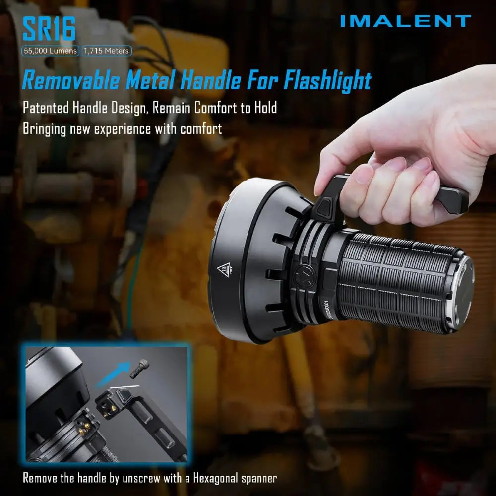 IMALENT SR16 Rechargeable Flashlight – 55, 000 Lumens Super Bright LED Flashlight – Image 11