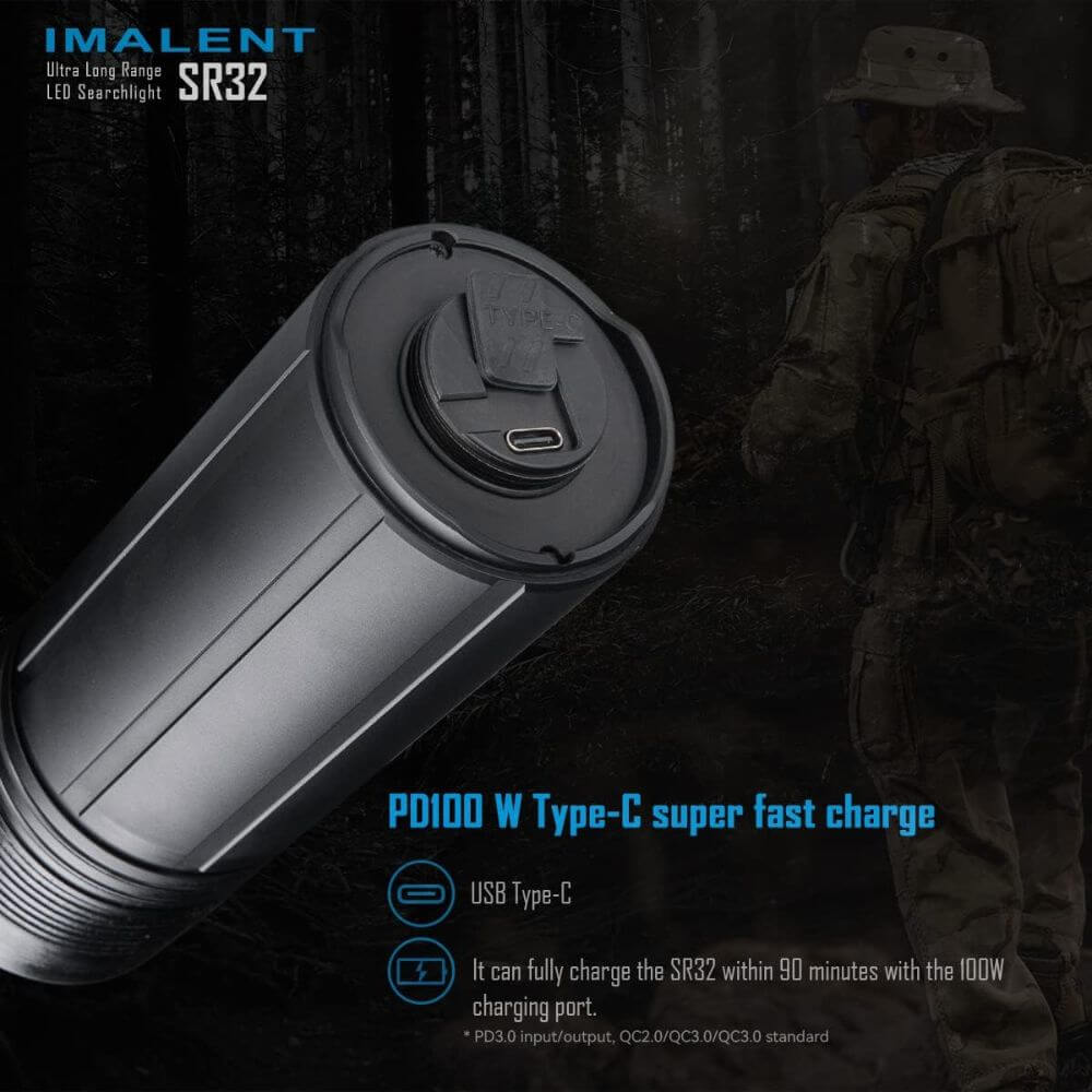 IMALENT SR32 Brightest Flashlight 120, 000 Lumens 2080M Cree XHP 50.3 HI LEDs – Image 6