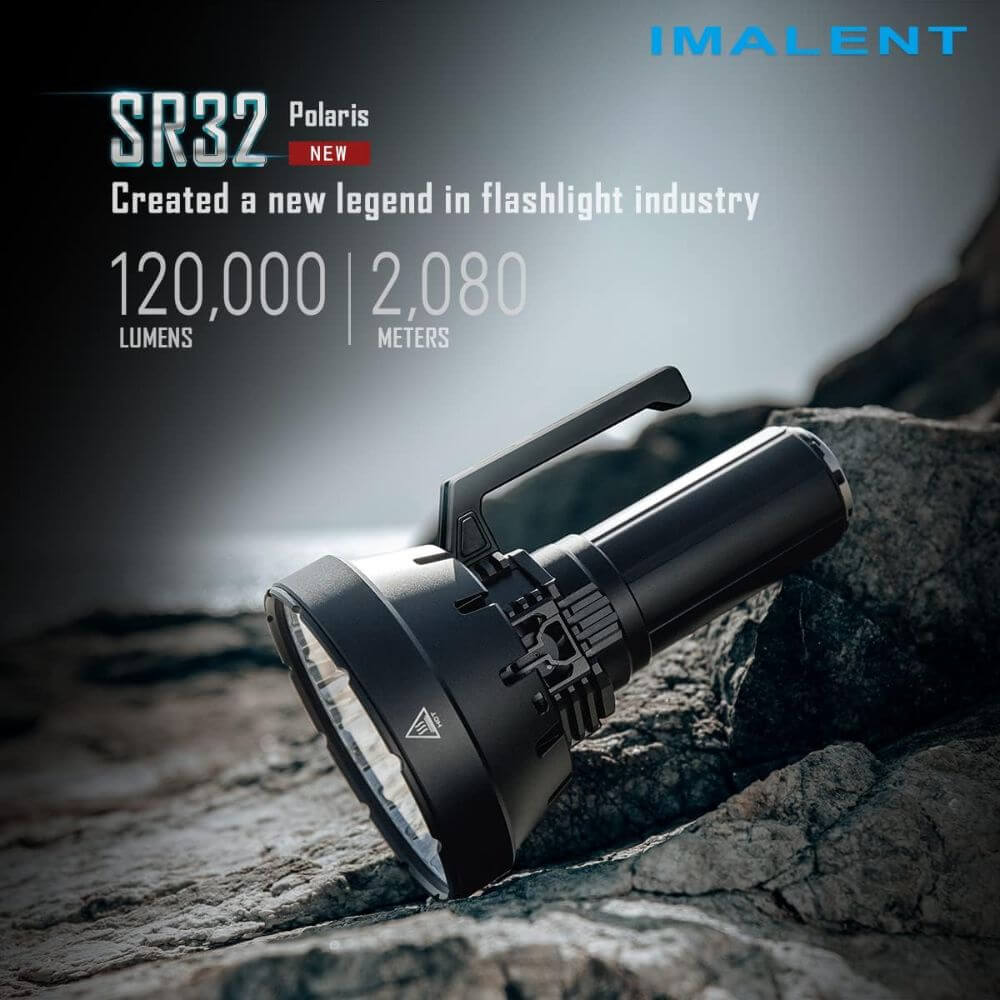 IMALENT SR32 Brightest Flashlight 120, 000 Lumens 2080M Cree XHP 50.3 HI LEDs – Image 2