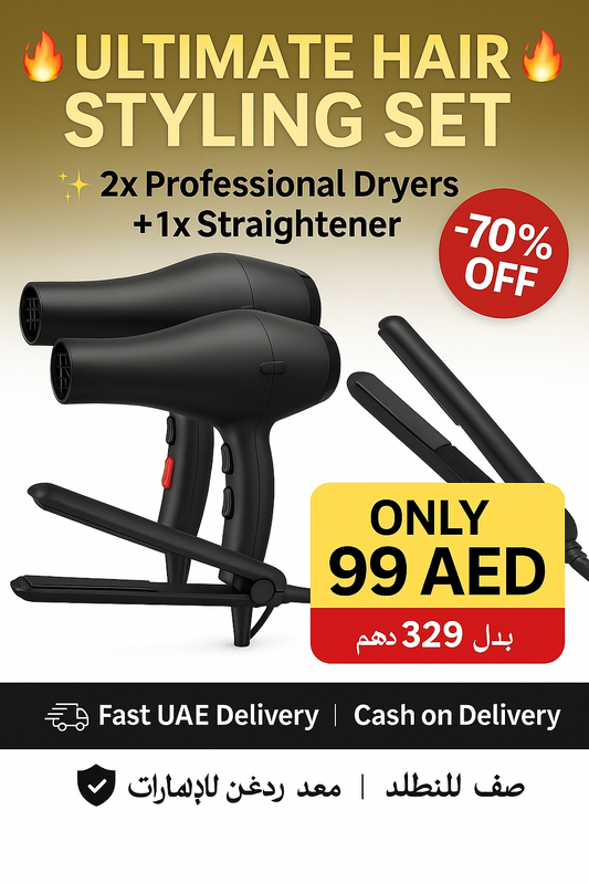 2x Hair Dryers – 2 Speeds, 3 Heat Settings, 2200W – Image 7