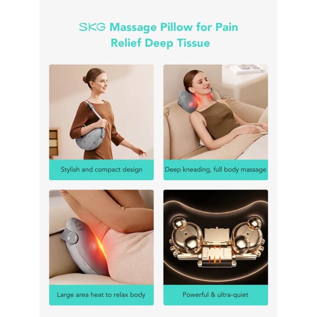 SKG T1-2 Pro Shiatsu Back & Neck Massager with Heat – Image 2