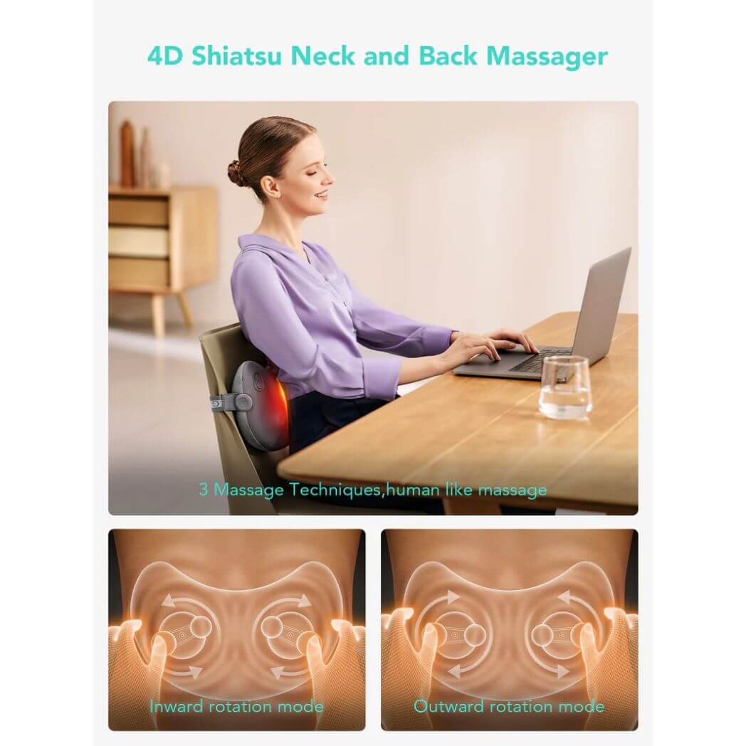 SKG T1-2 Pro Shiatsu Back & Neck Massager with Heat – Image 3