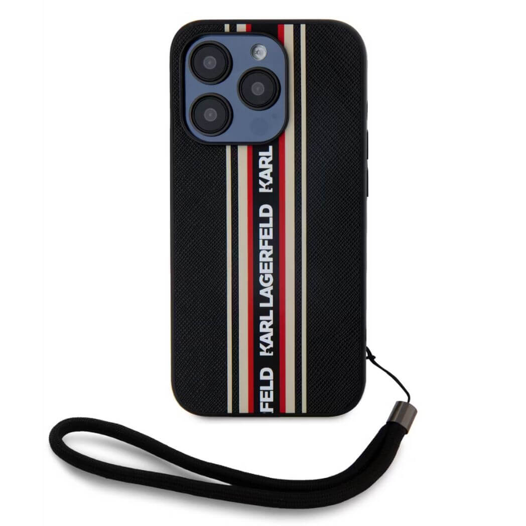 Karl Lagerfeld PU Athleisure Stripes Hard Case