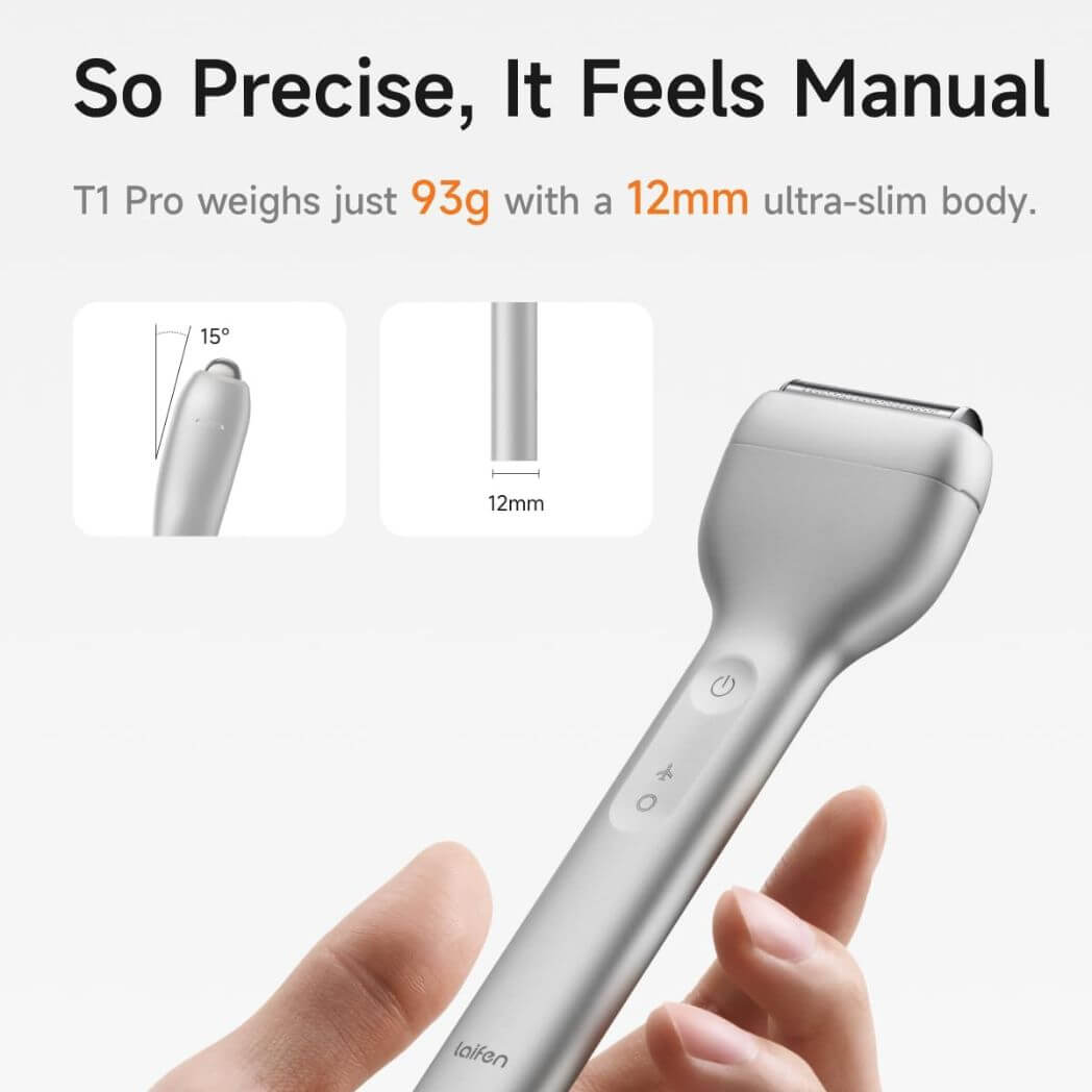 Laifen T1 Pro 1-Blade Electric Shaver, High-Speed 12, 000 Cuts/Min, Long Hair Trimmer – Image 3
