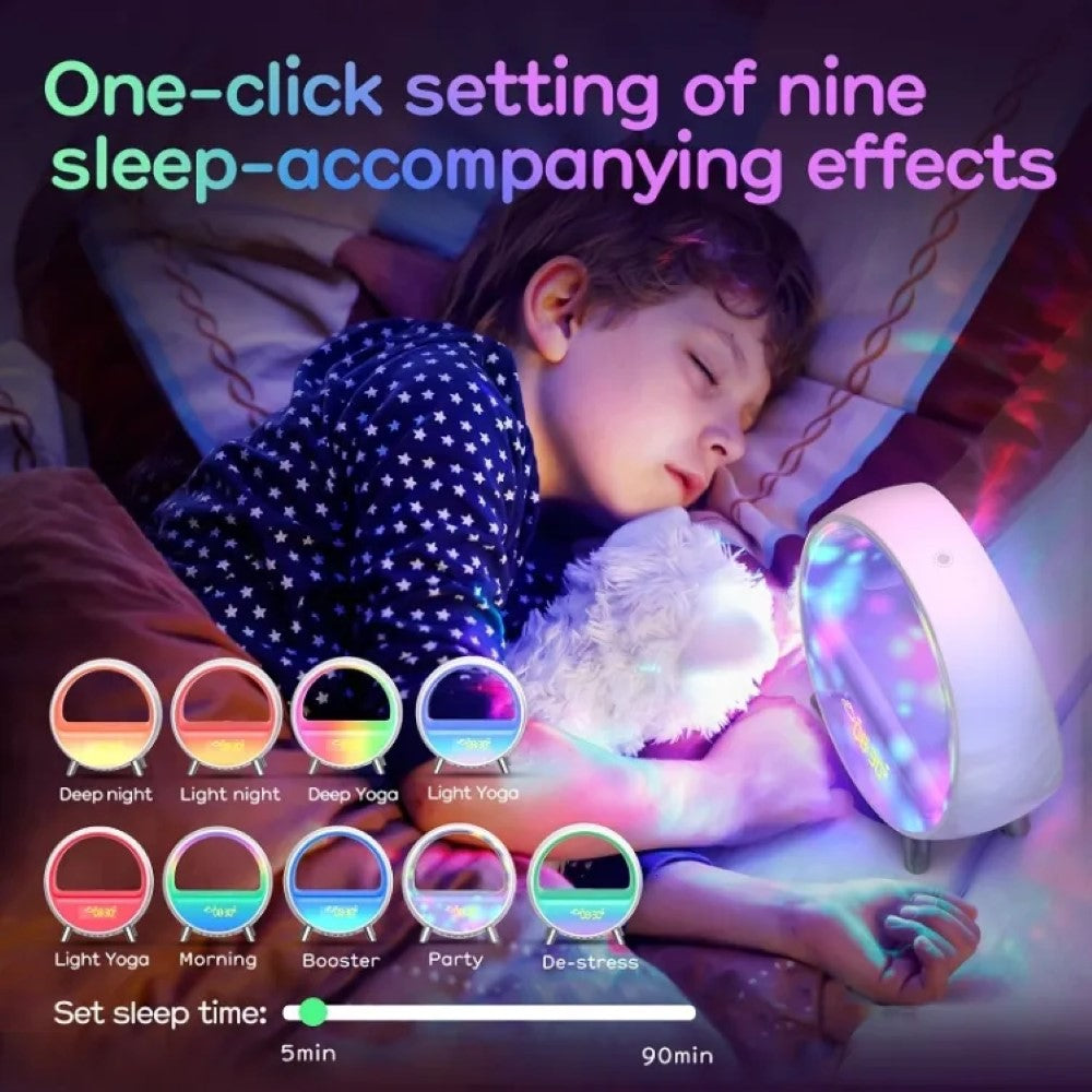 LED Smart Alarm Clock Speaker – Colorful LED Wake Up Light Voice APP Control – Image 5