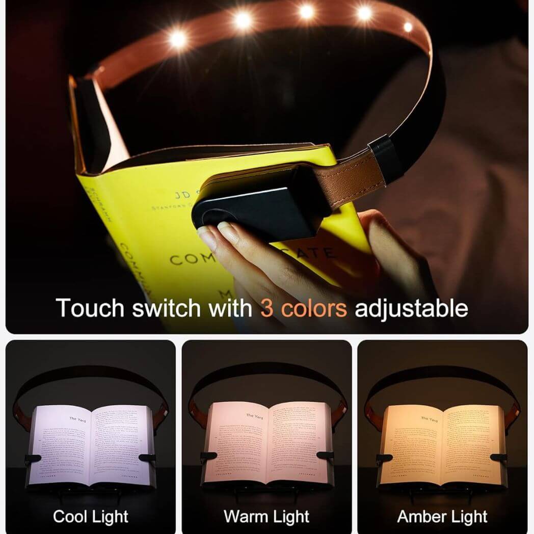 Leuksolum Leather Book Light Rechargeable 3 Colors – Image 4