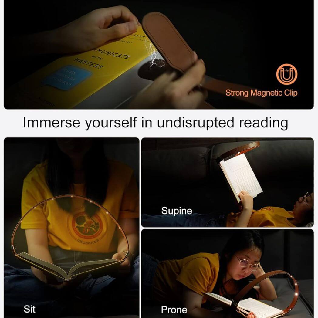 Leuksolum Leather Book Light Rechargeable 3 Colors – Image 5