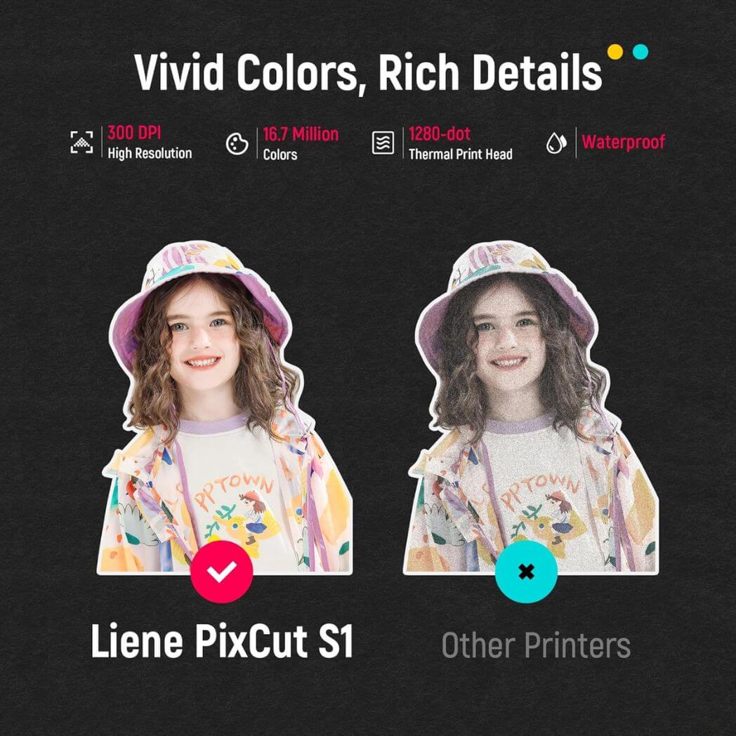 Liene Photo Sticker/Paper Cutter – W/Ink Cartridge – 72 Sheets – Image 4