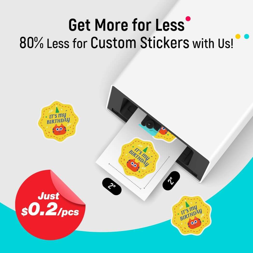 Liene Photo Sticker/Paper Cutter – W/Ink Cartridge – 72 Sheets – Image 2