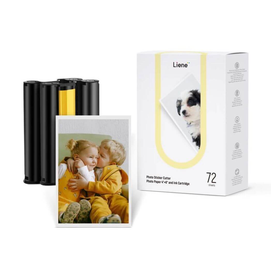 Liene Photo Sticker/Paper Cutter – W/Ink Cartridge – 72 Sheets