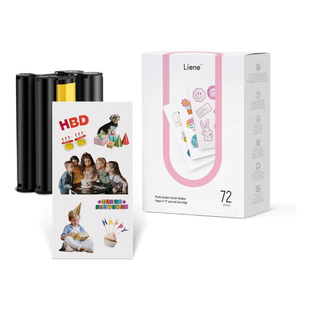 Liene Photo Sticker/Paper Cutter – W/Ink Cartridge – 72 Sheets – Image 6