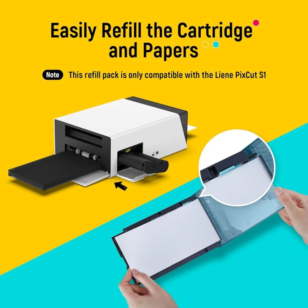 Liene Photo Sticker/Paper Cutter – W/Ink Cartridge – 72 Sheets – Image 3