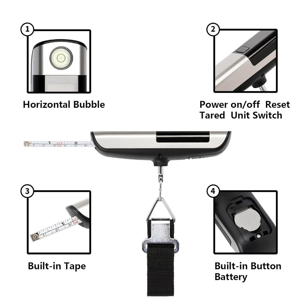 50KG Digital Luggage Scale with Built-in 1M Measure Tape – Image 6