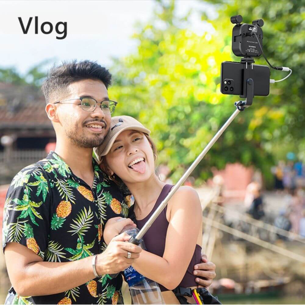 2-in-1 Microphone RGB LED Light For Vlogging – Image 7