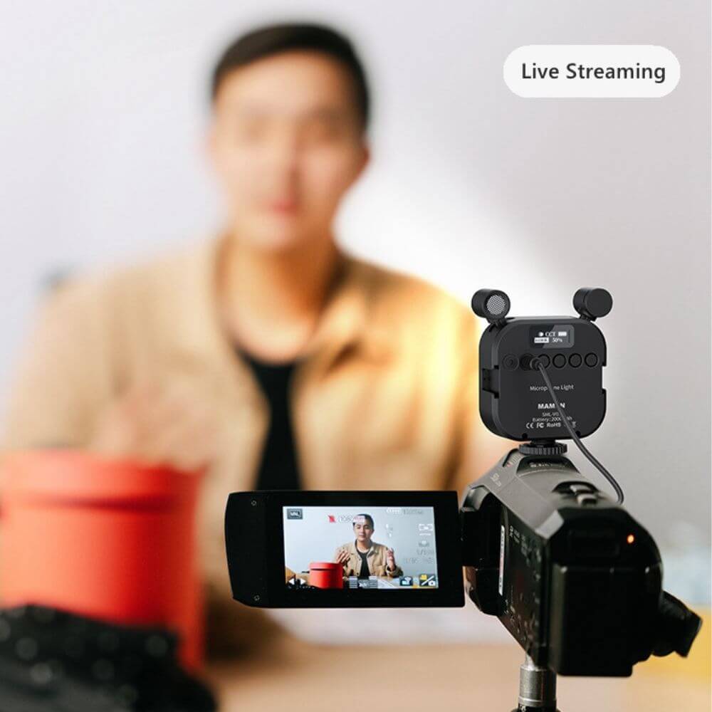2-in-1 Microphone RGB LED Light For Vlogging – Image 6