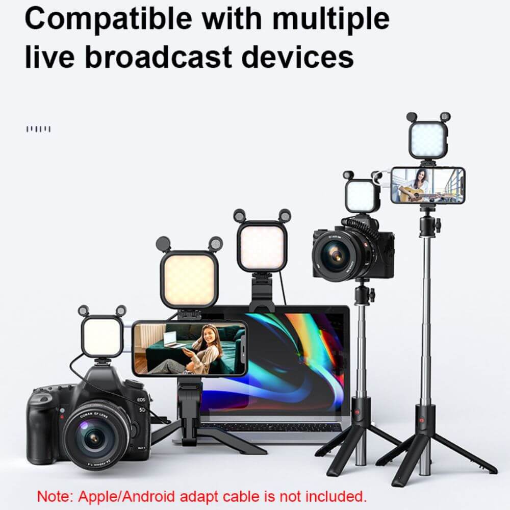 2-in-1 Microphone RGB LED Light For Vlogging – Image 3