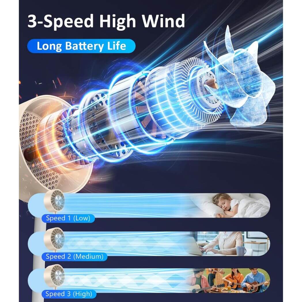 N28 Handheld Magnetic Suction Fan – 1800mAh Battery – Image 3