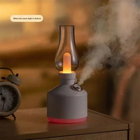 Premium Retro Air Humidifier – USB Rechargeable, Night Light
