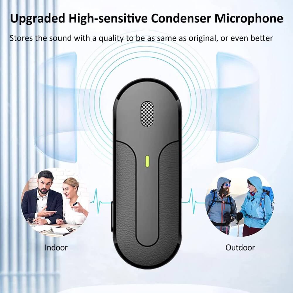 360° Omnidirectional Mini Wireless Lavalier Microphone For Vlogging – Image 6