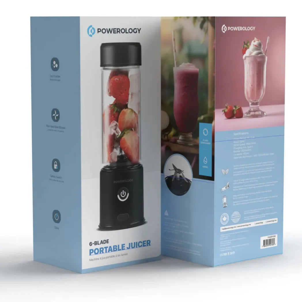 Powerology 6-Blade Portable Juicer 126W 450mL – Image 7