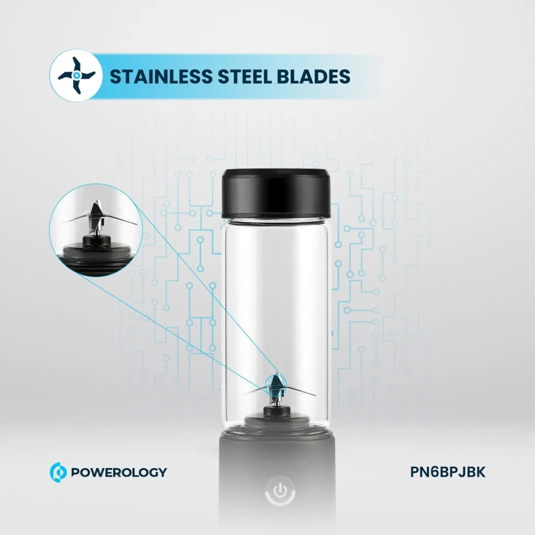 Powerology 6-Blade Portable Juicer 126W 450mL – Image 3