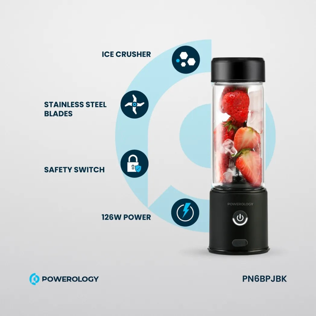 Powerology 6-Blade Portable Juicer 126W 450mL – Image 4