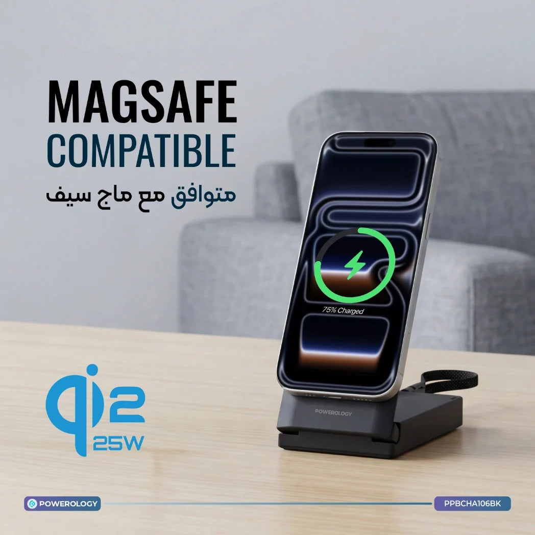 Powerology FlipMag 10000mAh Qi2 Power Bank with 30W PD – Image 5