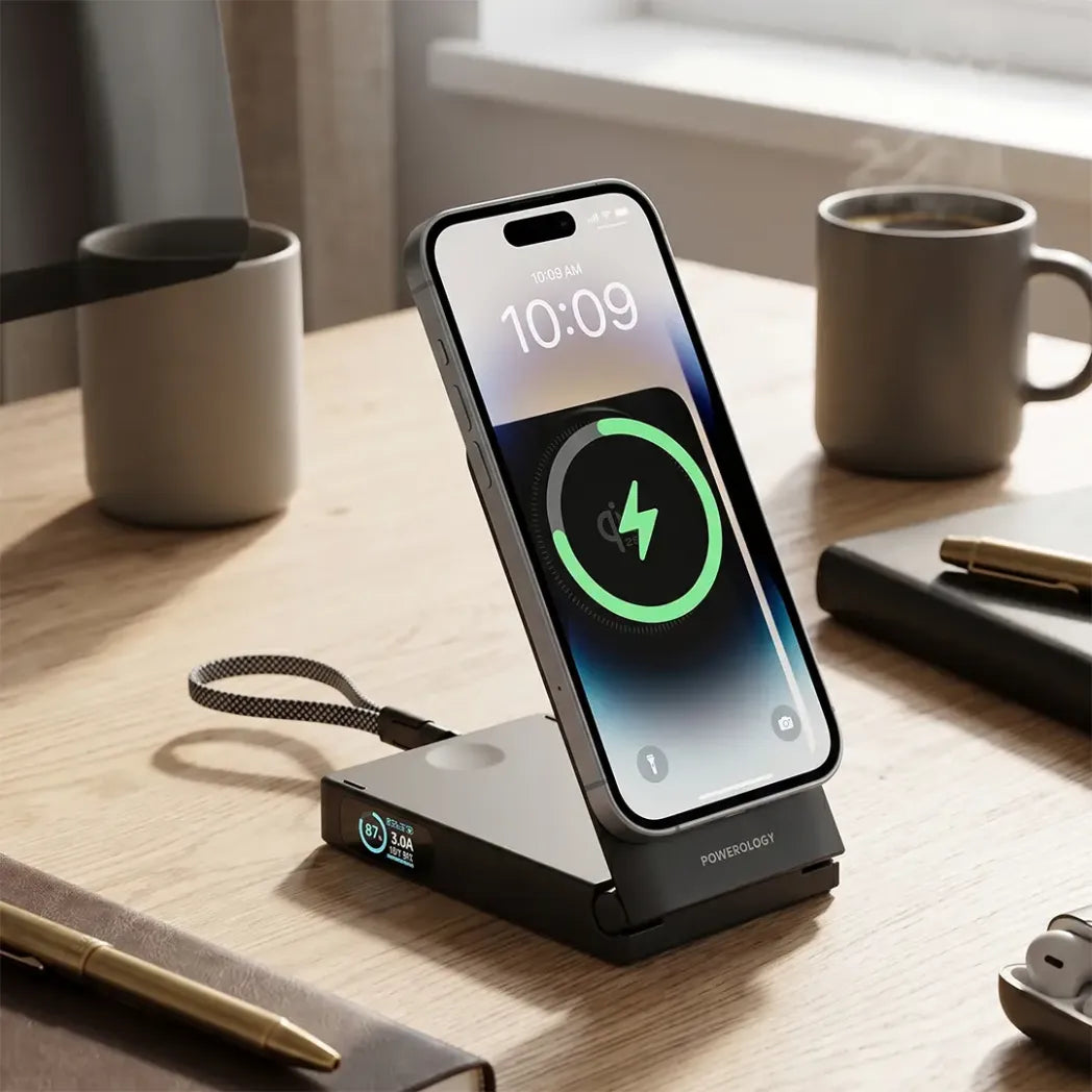 Powerology FlipMag 10000mAh Qi2 Power Bank with 30W PD – Image 3