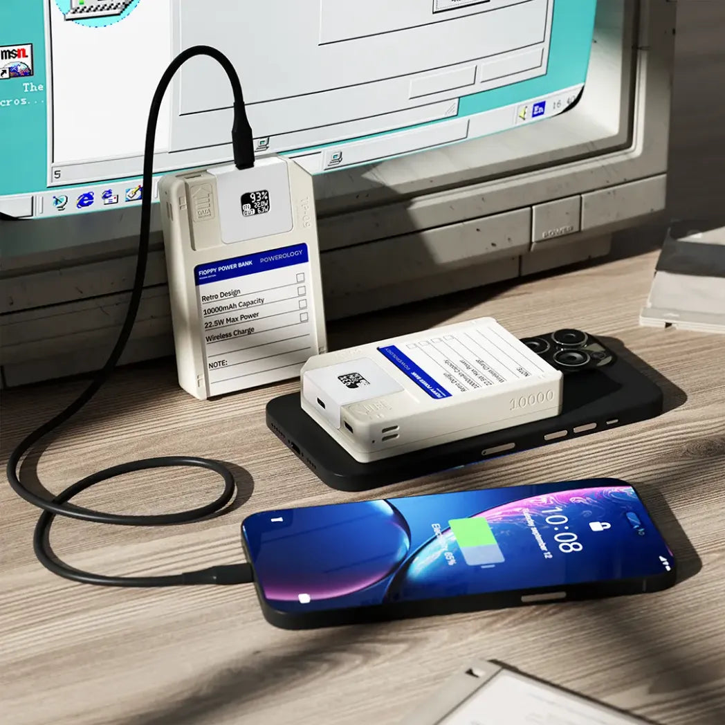 Powerology Floppydisk Retro 10000mAh MagSafe Power Bank – Image 6