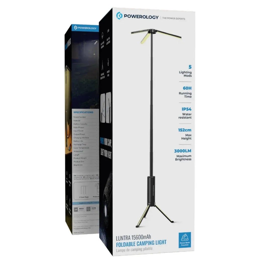 Powerology Luntra 15600mAh Foldable Camping Light – Image 2