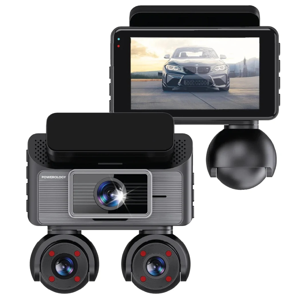 Powerology SENTRA 2K Dash Camera 3 Lens GPS Rear Camera – Image 3