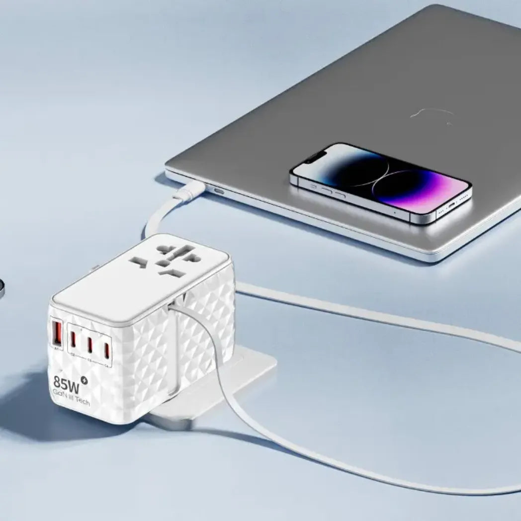 Powerology Universal GaN 85W Charger with Retractable Cable – Image 5