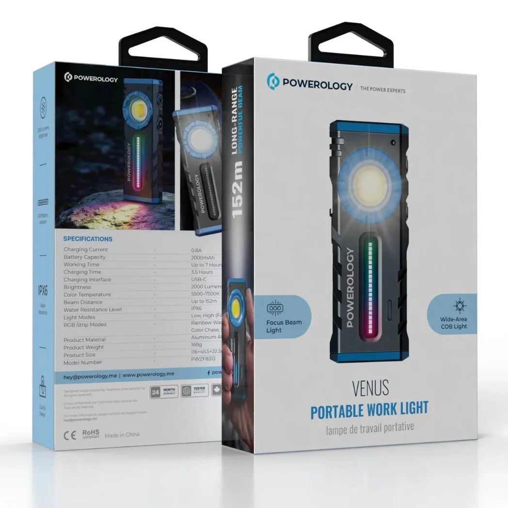 Powerology Venus Portable Work Light 2000 Lumens – Image 2
