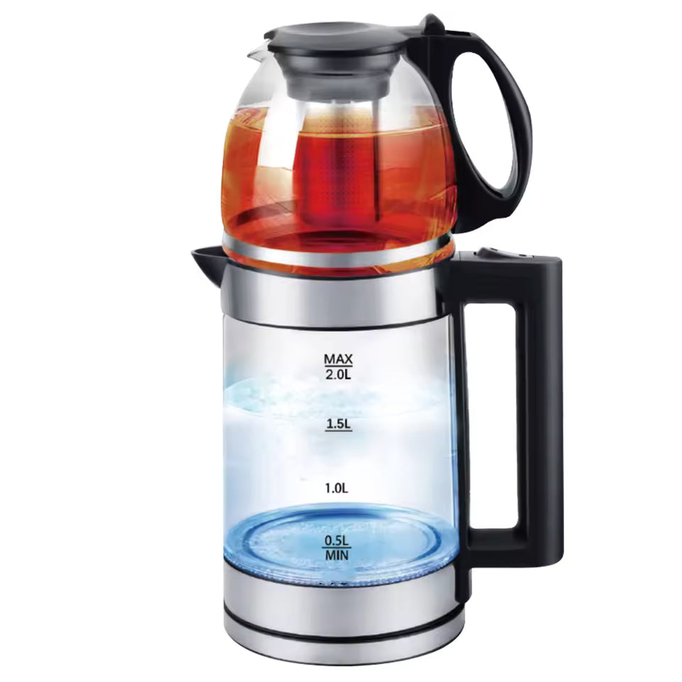 Double Pot Electric Tea Maker – 2.5L Kettle + 1L Teapot – 2000 W – Image 5