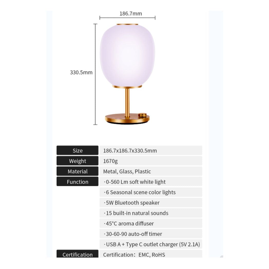 Season Atmosphere Light with Speaker & Aroma Diffuser JW-2201 – Image 6
