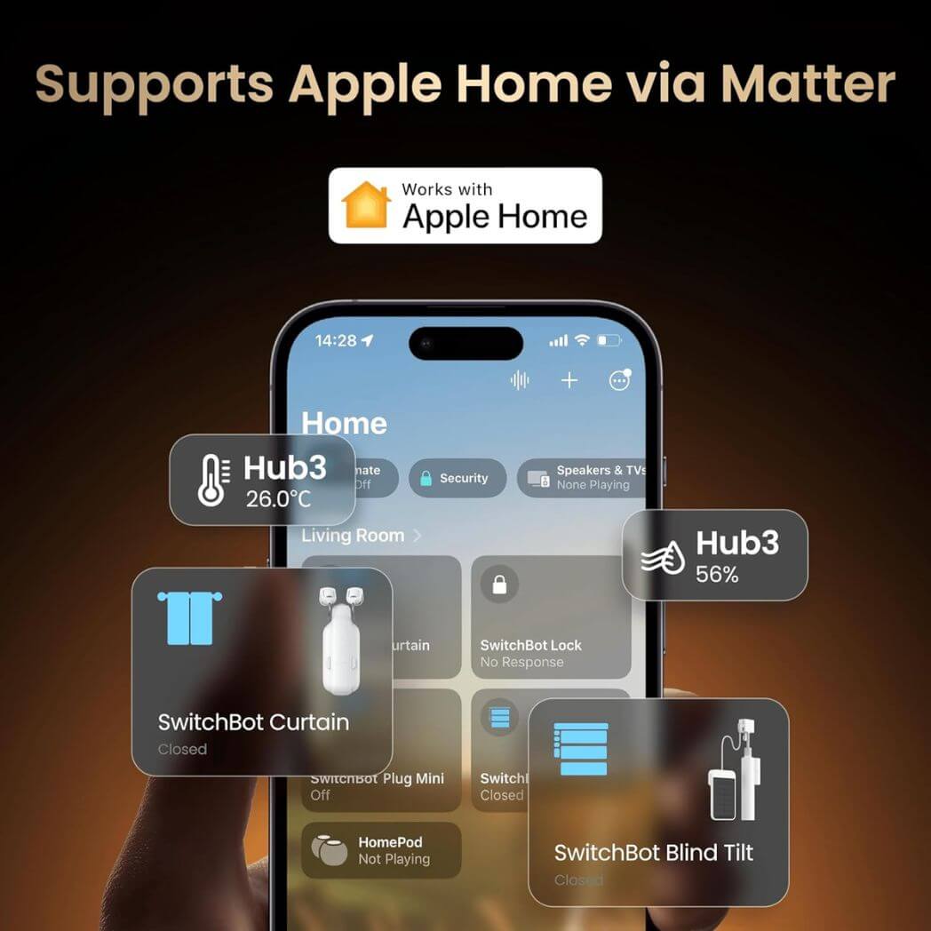 SwitchBot Hub 3 – Smart Home Hub with 2.4′′ IPS Screen & Knob Control – Image 4
